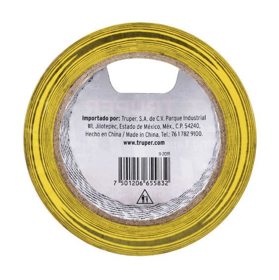 Rollo de 33 m de cinta de seguridad amarilla / negro, truper4