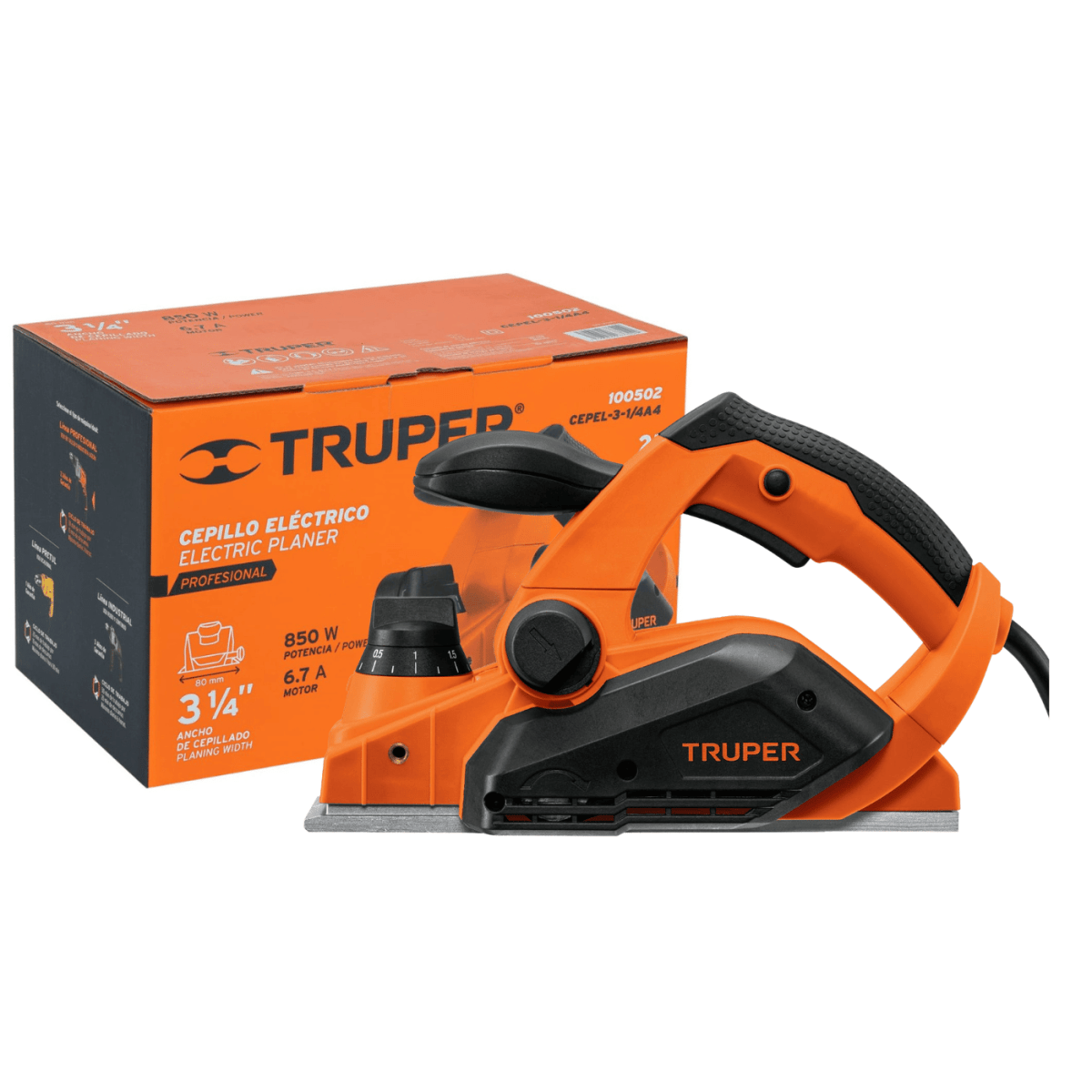 Cepillo Electrico Carpintero 850w Profesional Truper4