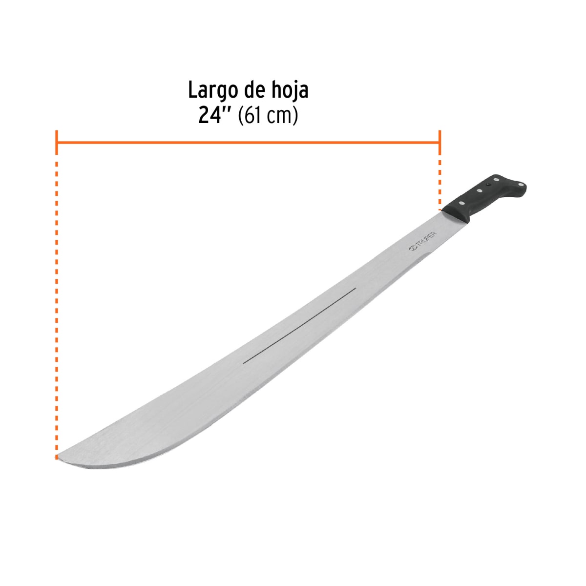Machete sable, cacha negra, 24 Truper3