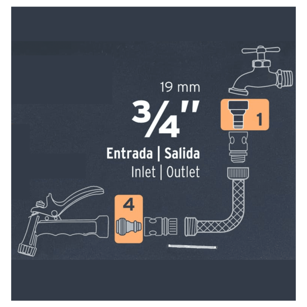 Juego de 4 adaptadores para conectores click. truper6