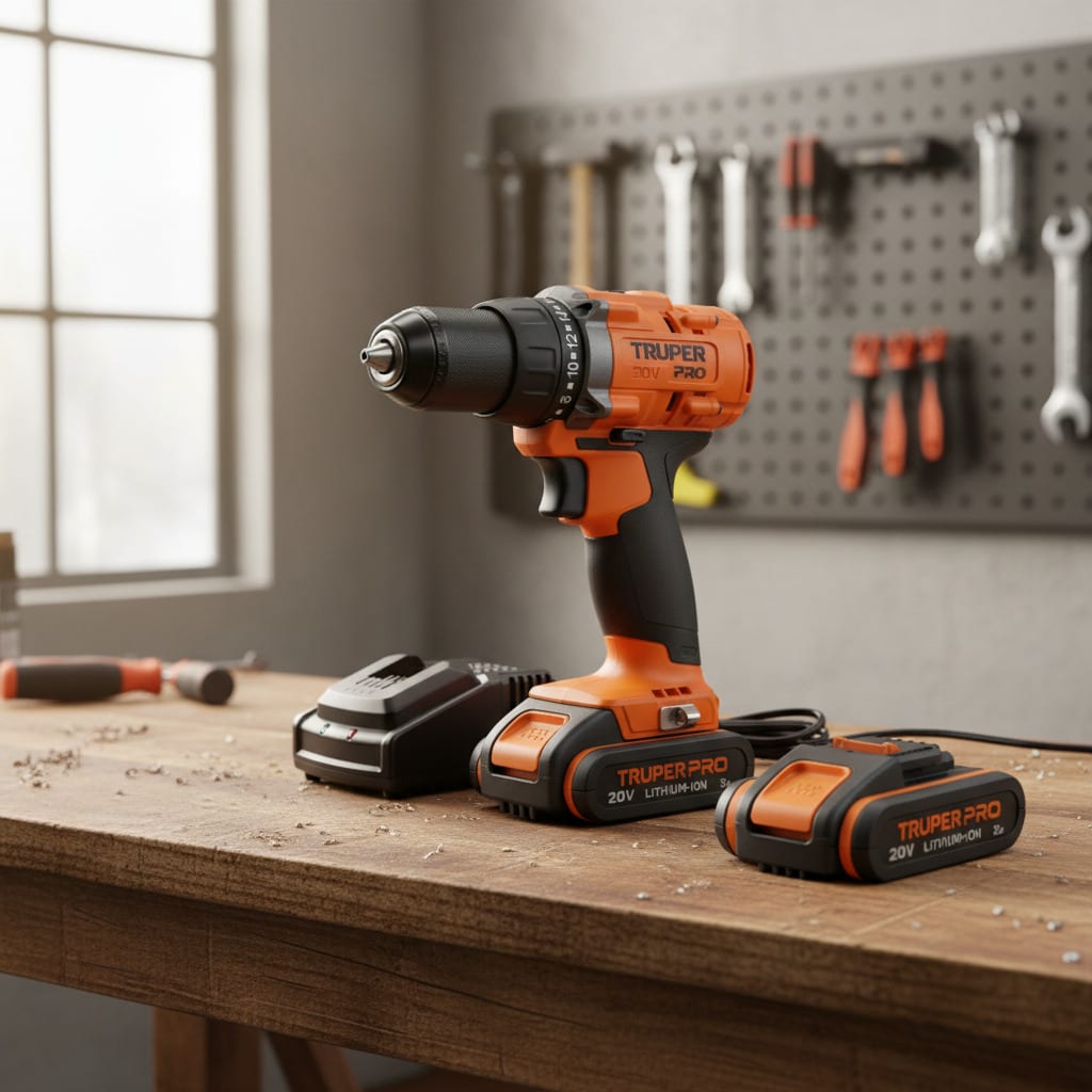 Taladro Atornillador 20V + 2 Baterias 2Ah + Cargador Truper2