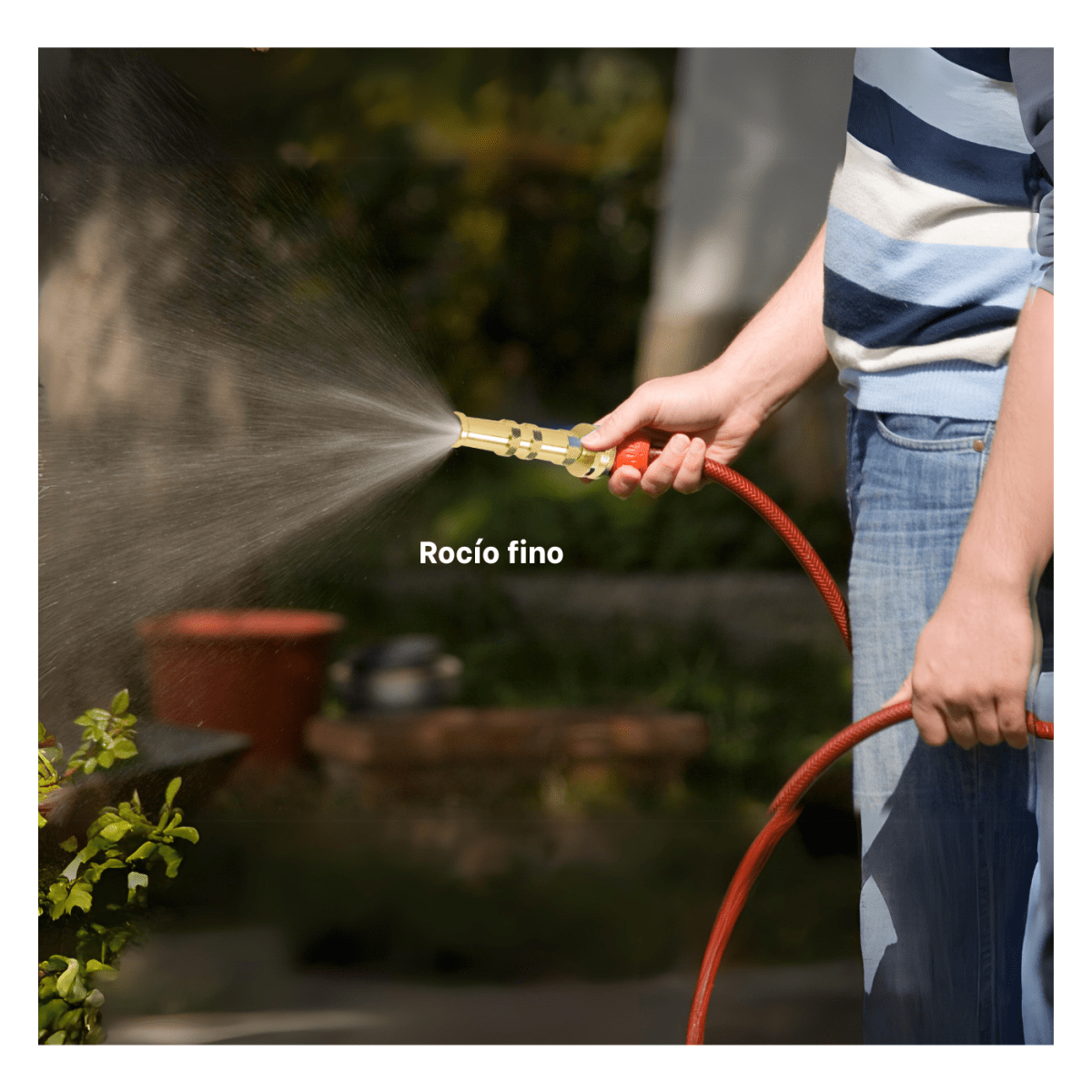 Chiflón 4´´ de latón maquinado para manguera, Truper6