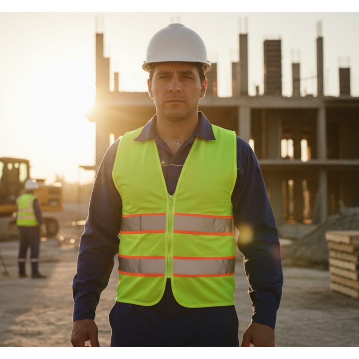 Chaleco de seguridad verde alta visibilidad con cierre Truper3