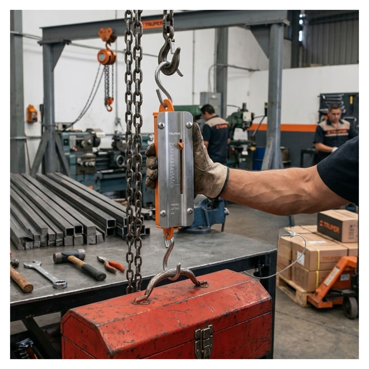 Balanza romana de resorte 25 kg Truper2