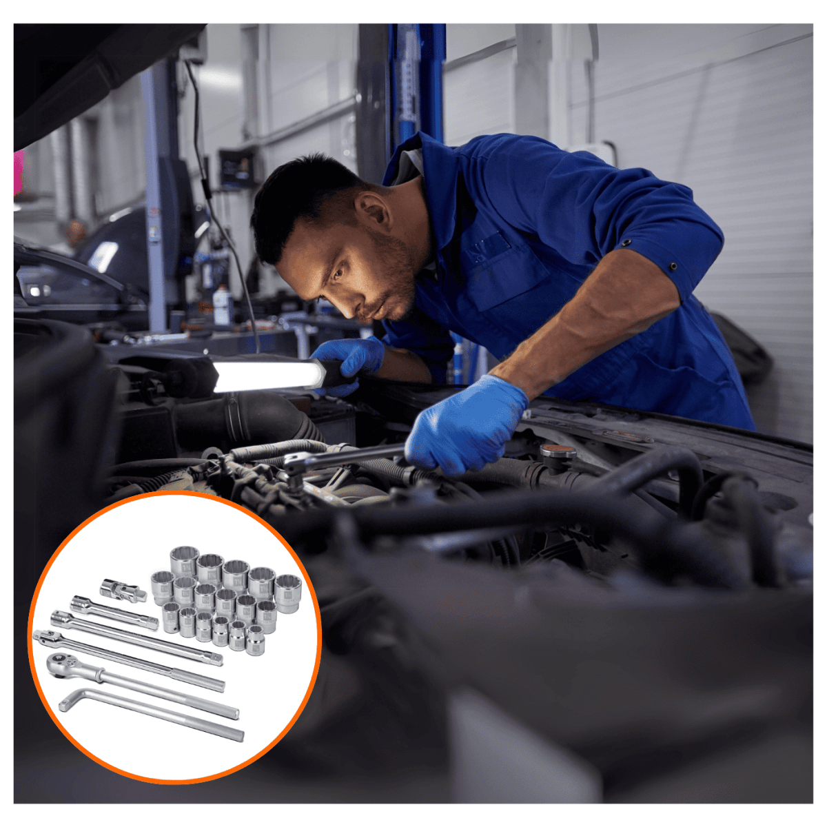 Juego de 23 herramientas cuadro 3/4'' std para mecánico  Truper5