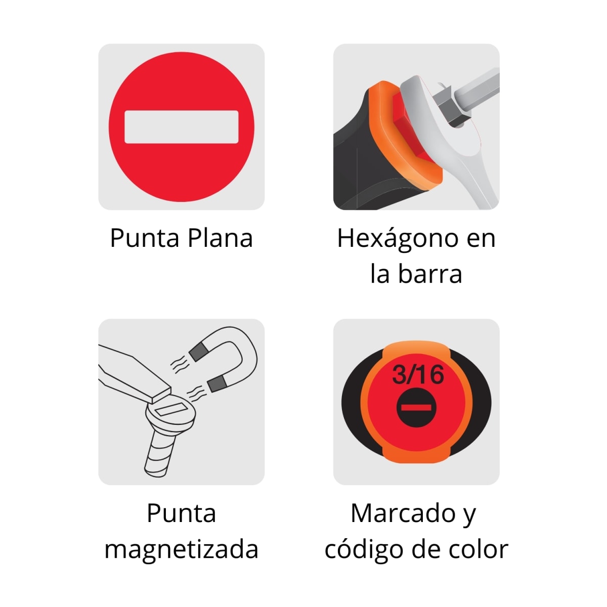 Desarmador plano 1/4