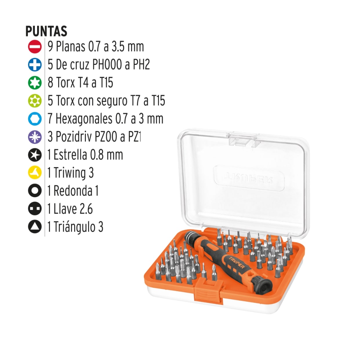 Desarmador de joyero 42 puntas Truper3