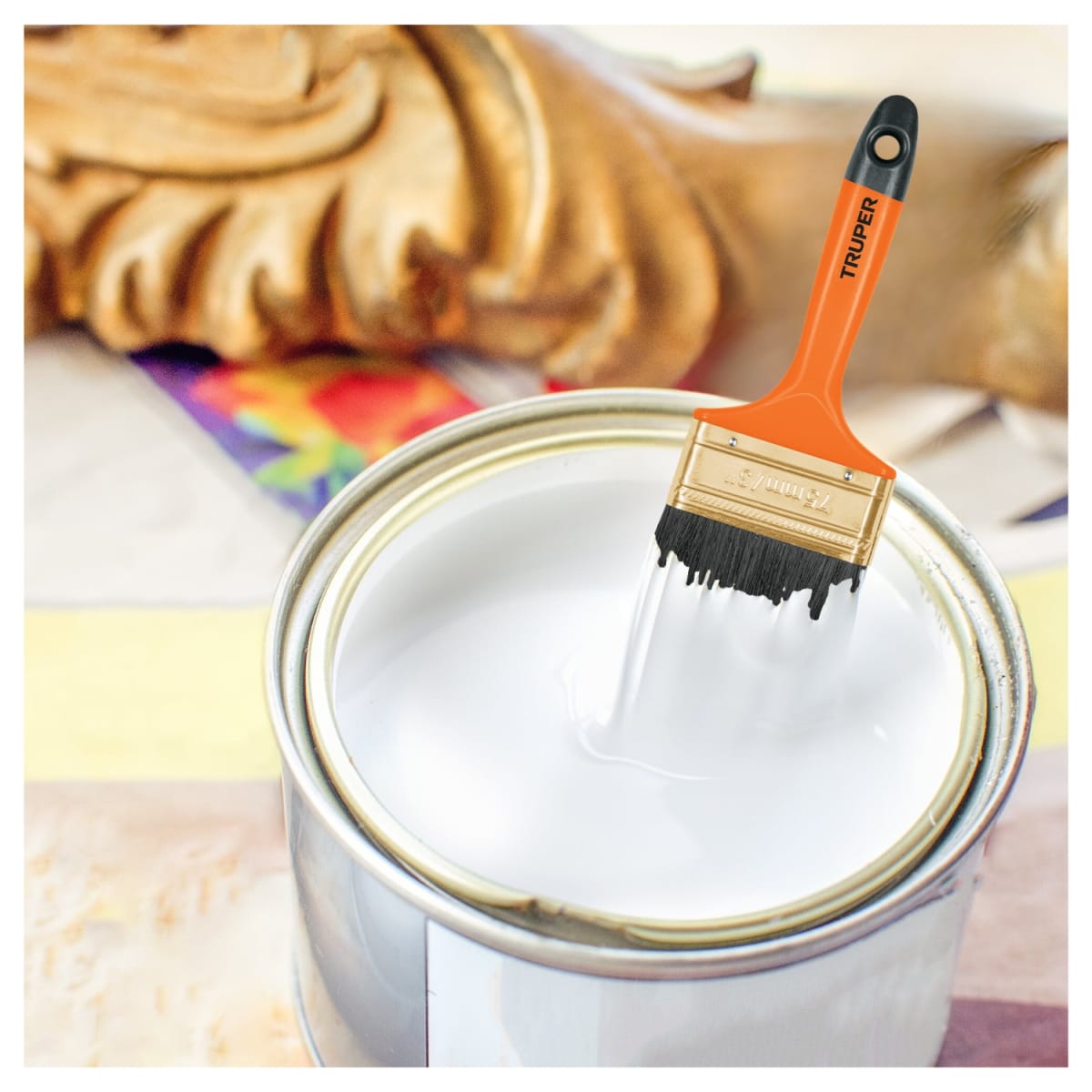 Brocha profesional de 3'' con mango de plástico truper4