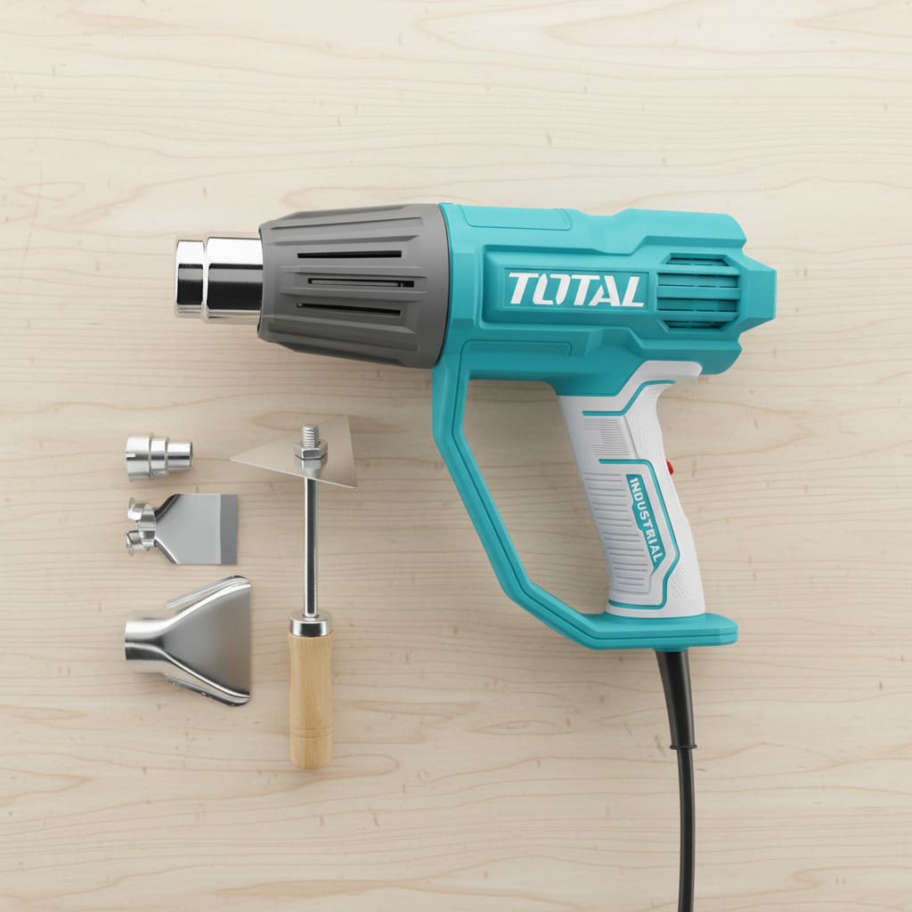 Pistola de calor graduable 2000w con accesorios Total2