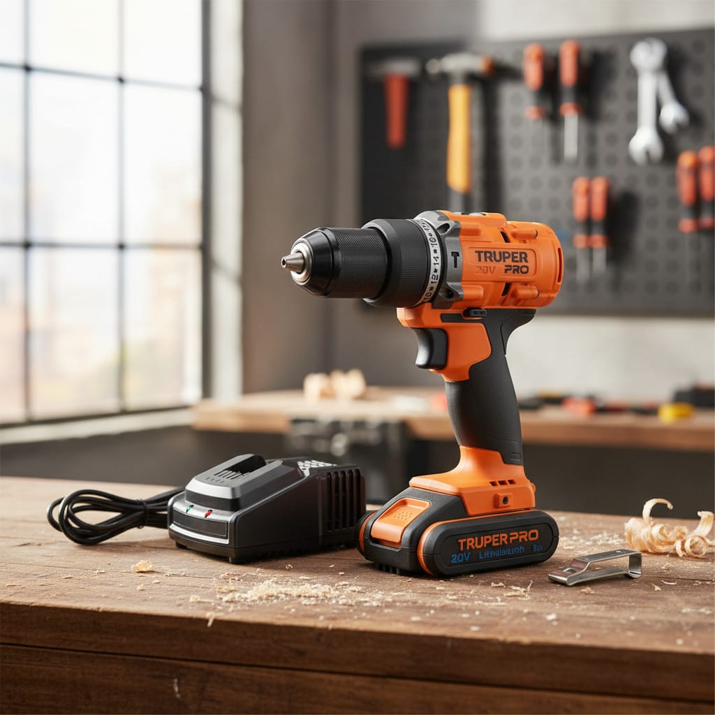 Taladro Percutor 20V + 1 Bateria 2 Ah + Cargador Truper2