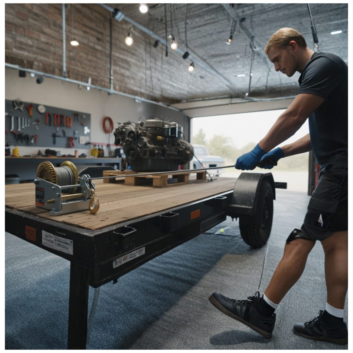 Templadora con ratchet de manivela 1100 kg con cable, Truper3