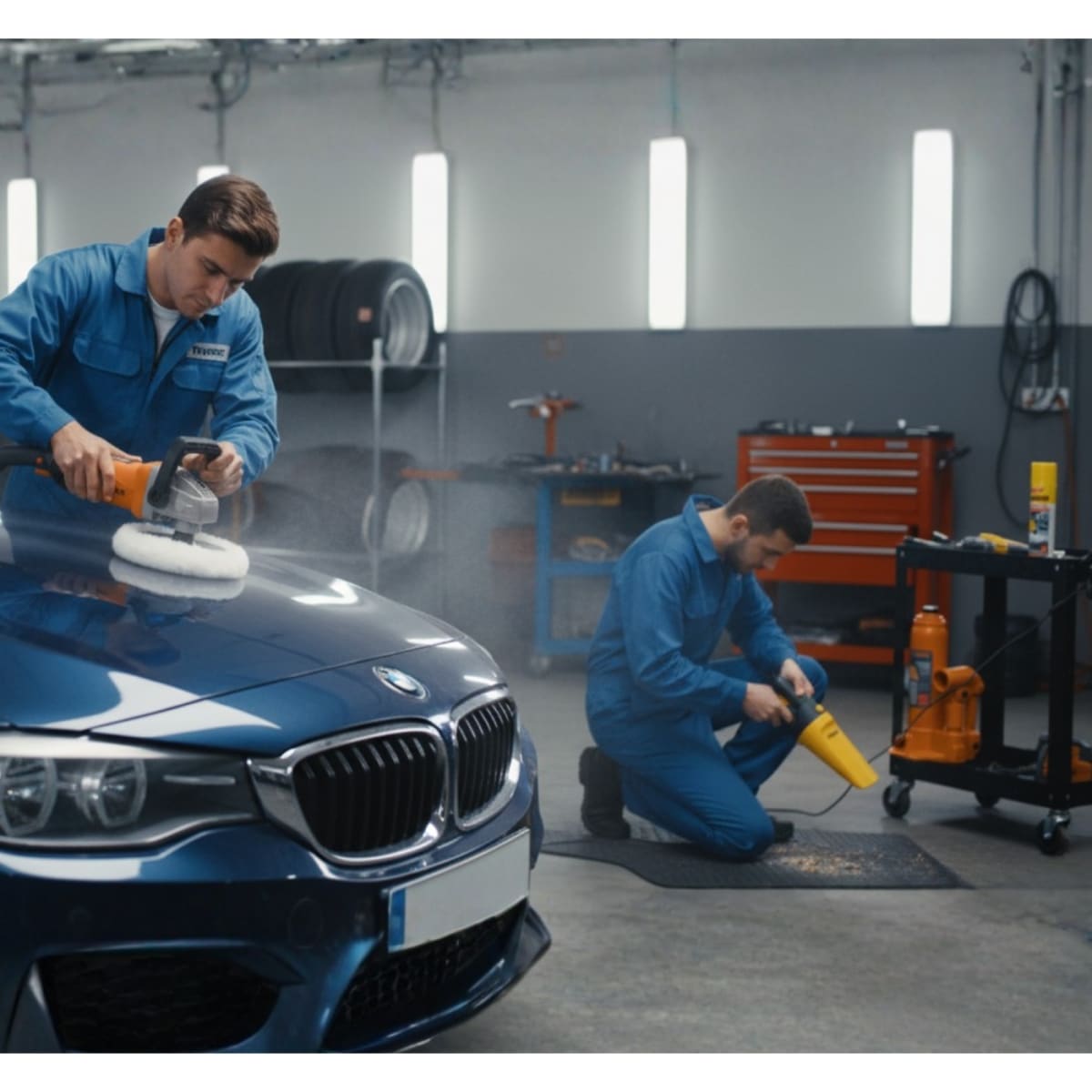 Combo Pulidora + Gata Tipo botella 2T+ aspiradora 12V10