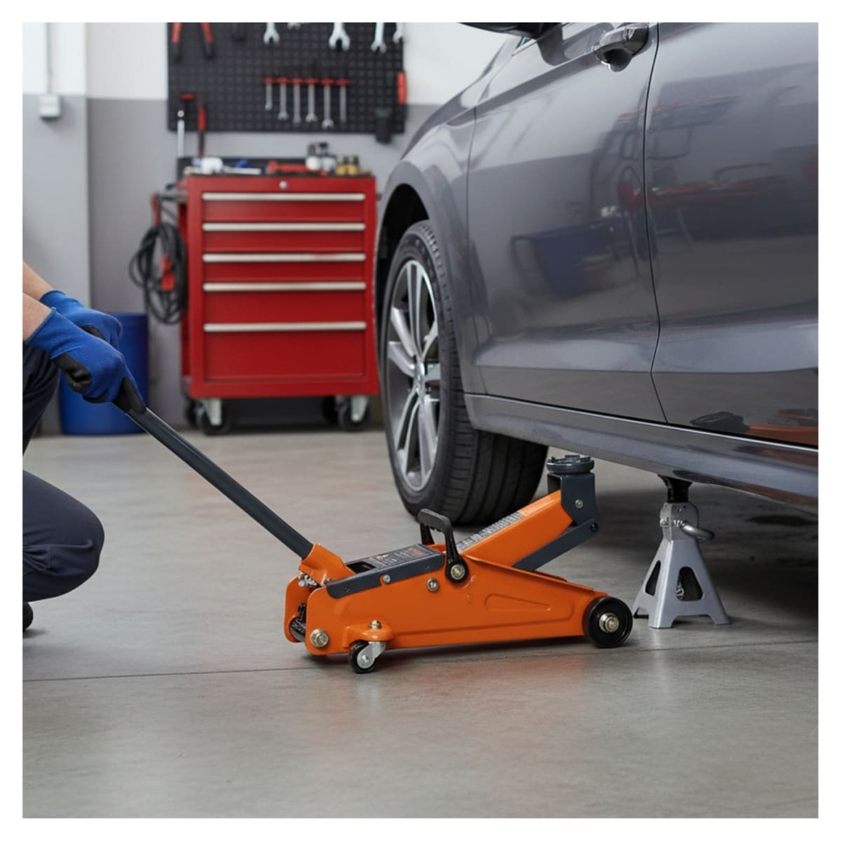 Gata tipo lagarto 2 toneladas de 50 movimientos con maletín Truper5