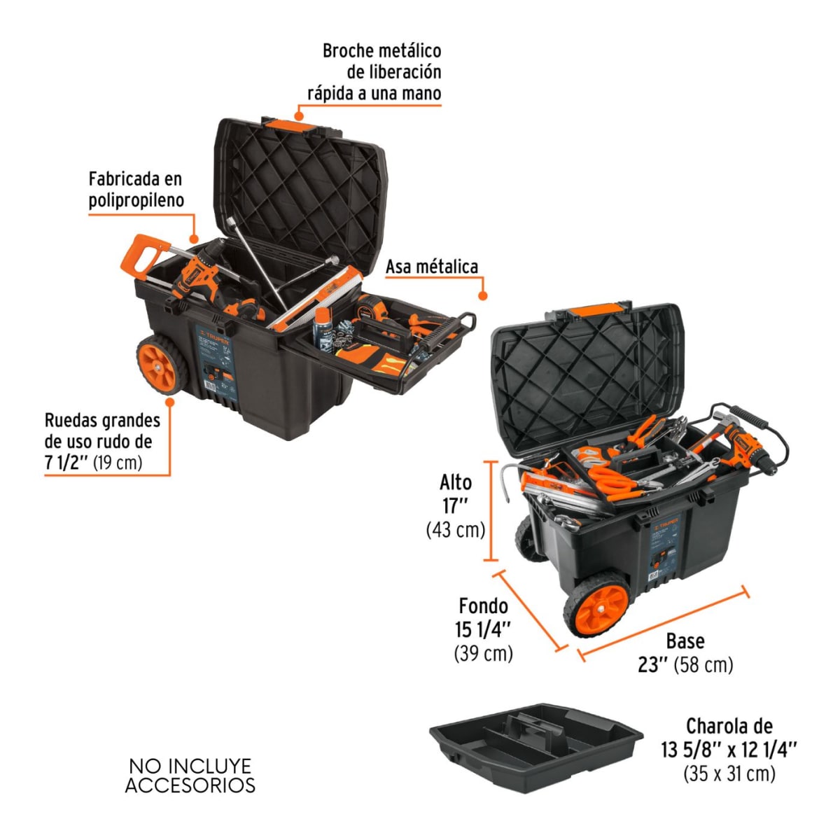 Combo gata 2 tn + caballete 3tn + caja de herramientas Truper4