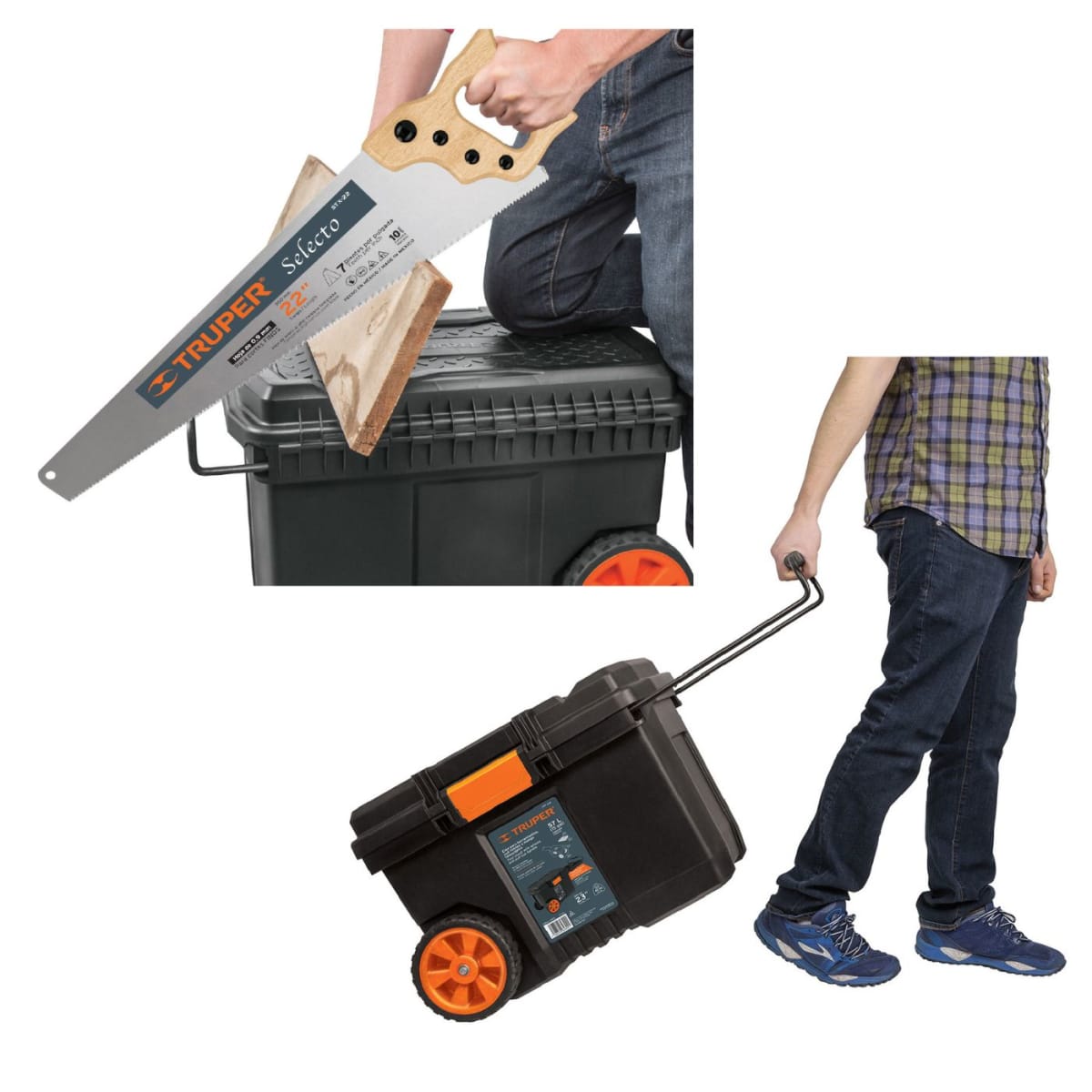 Combo gata 2 tn + caballete 3tn + caja de herramientas Truper6