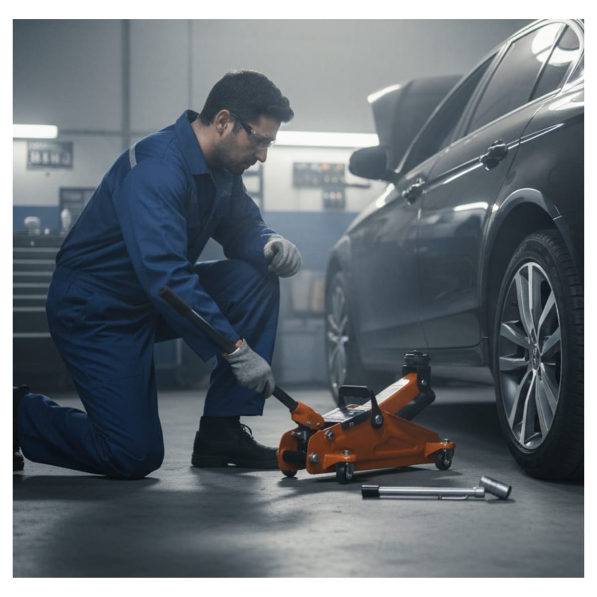 Combo Gata tipo lagarto 2 toneladas + Llave de cruz 14