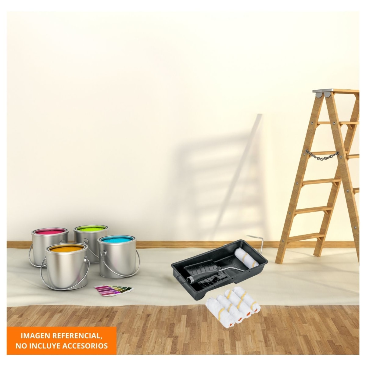 Kit para pintor + 5 rodillos de 4