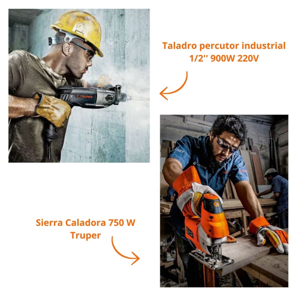 Combo Sierra Circular caladora amoladora taladro lijadora Truper8