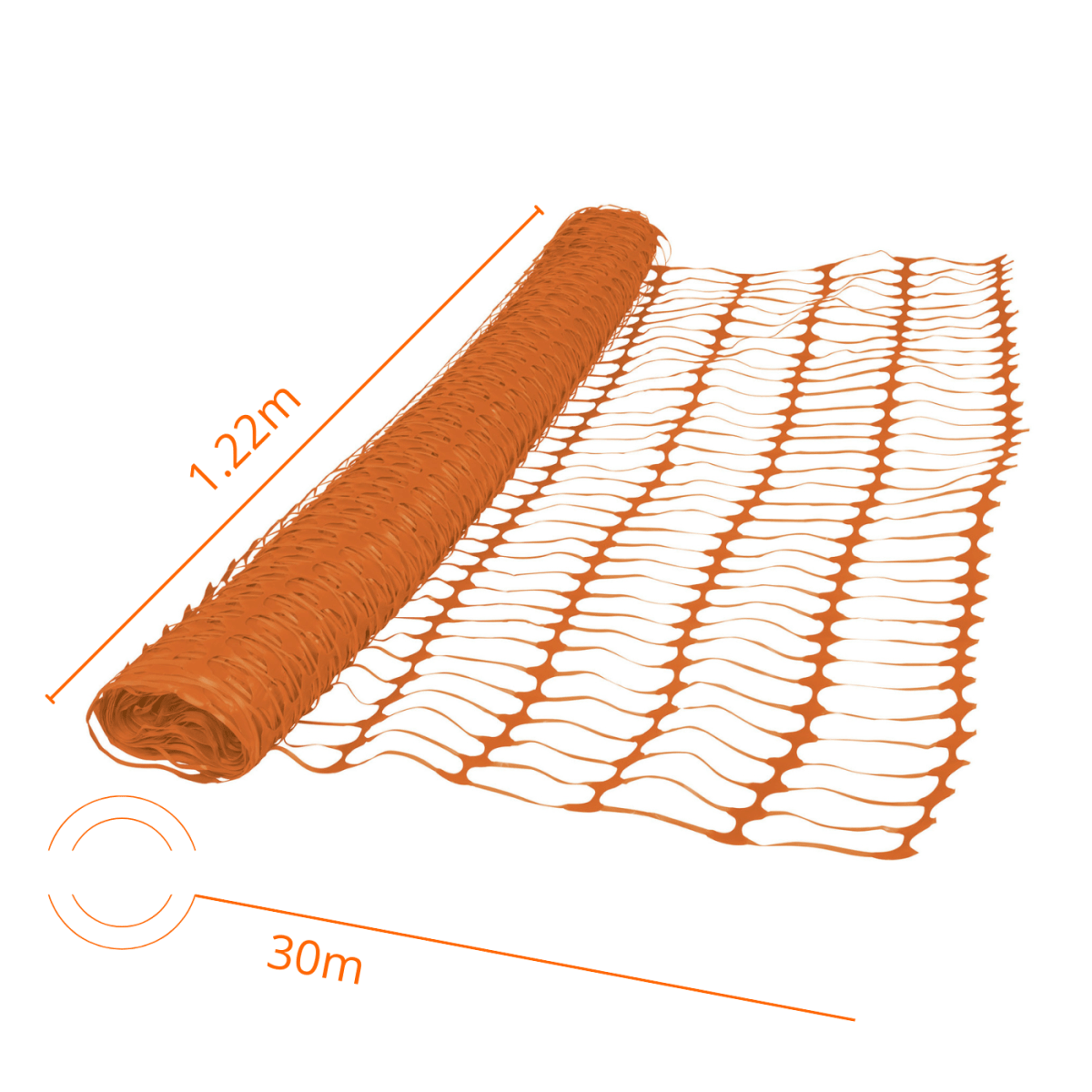 Rollo de malla de seguridad 30 metros truper2