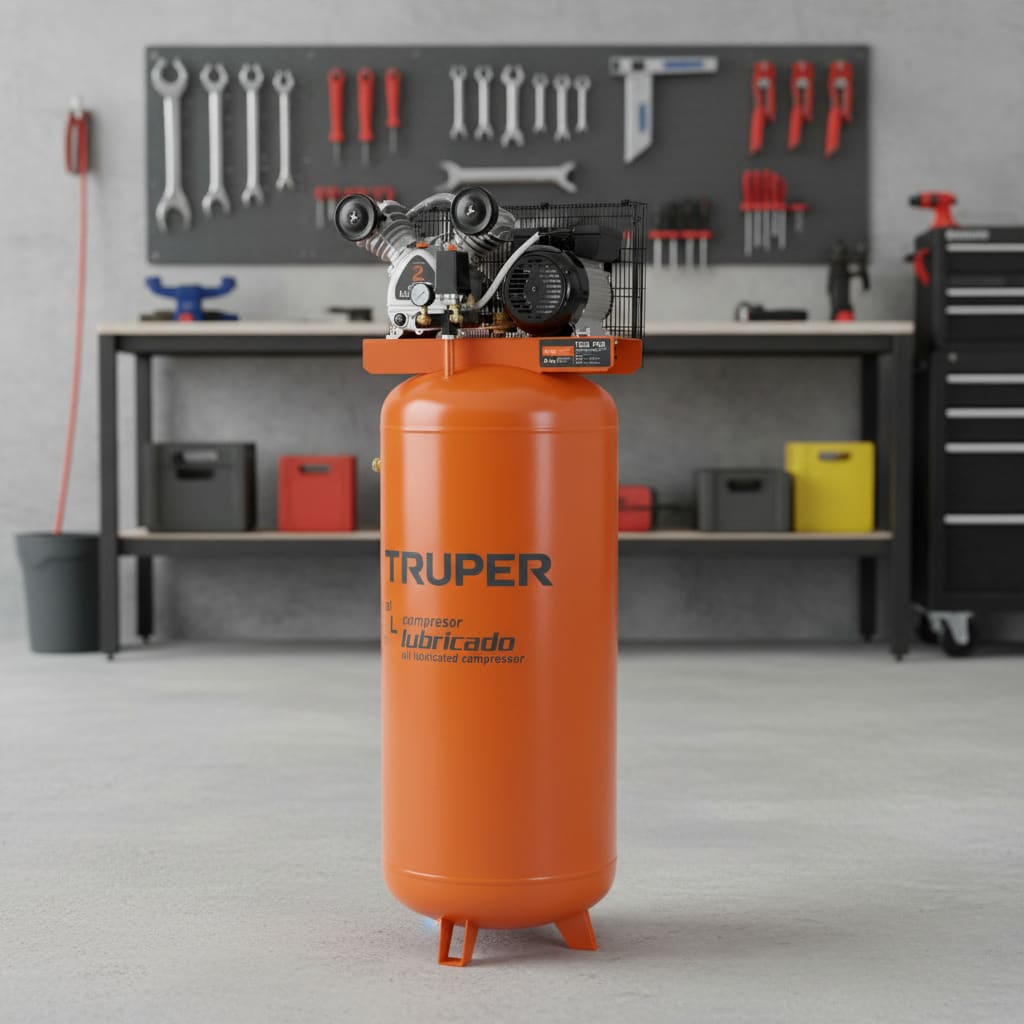 Compresora vertical 240 litros Truper2
