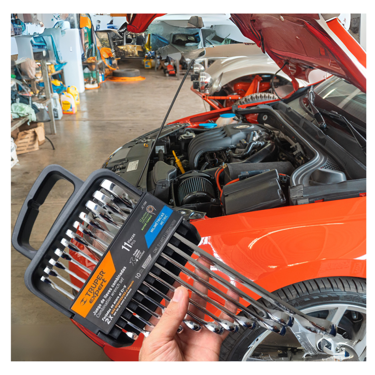 Juego de 11 llaves mixtas mm pulidas. truper expert4