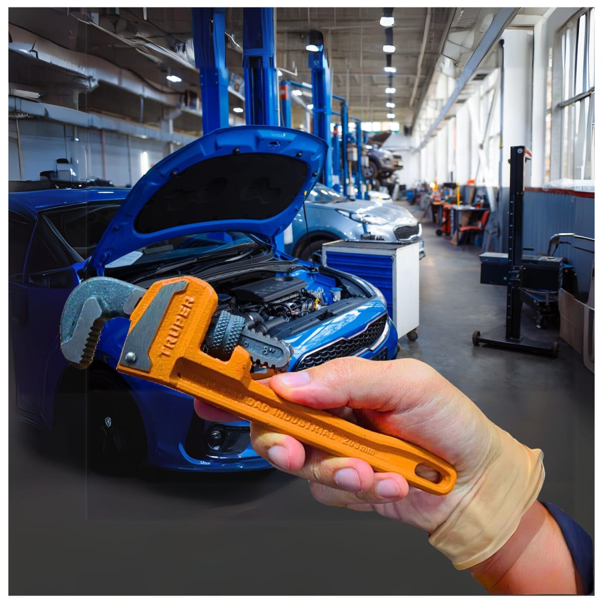 Llave stilson 8'' cuerpo robusto de hierro dúctil Truper6