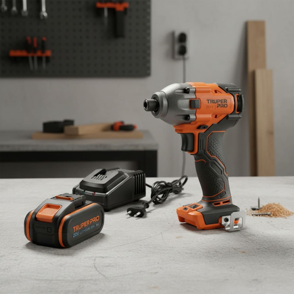 Atornillador de Impacto 20V +1 Bateria 4Ah+ Cargador Truper8