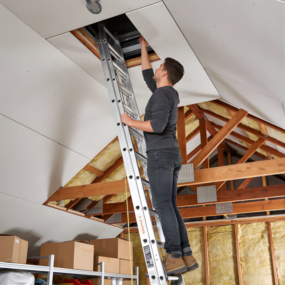 Escalera Telescópica 28 peldaños Soporta 150 Kg Truper3