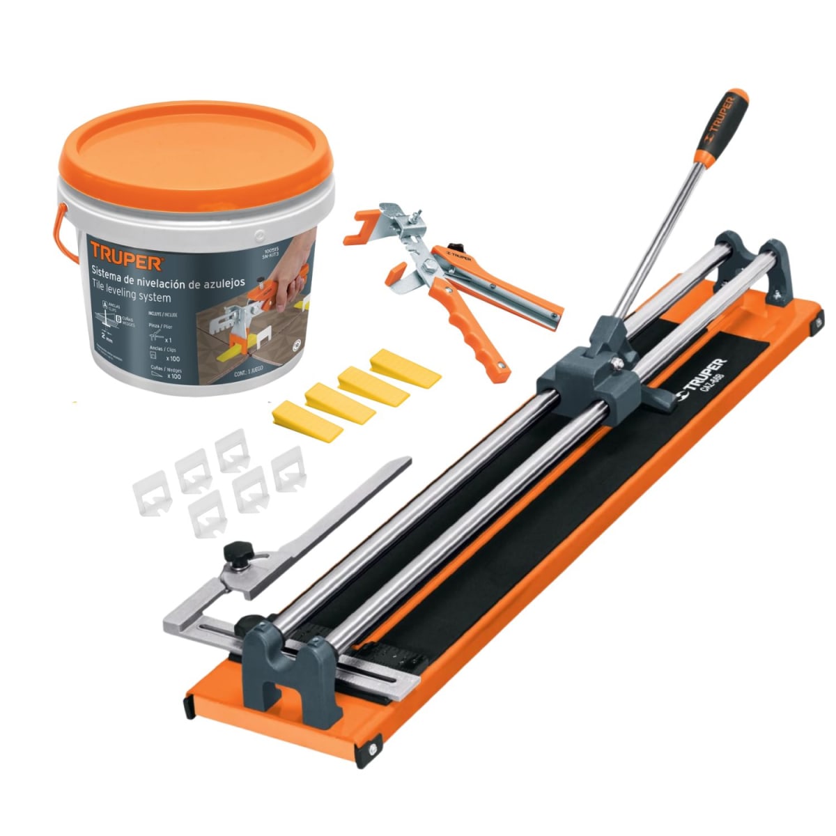 Cortadora de Cerámica 66cm Pro + Kit Cuña Nivelador Truper1