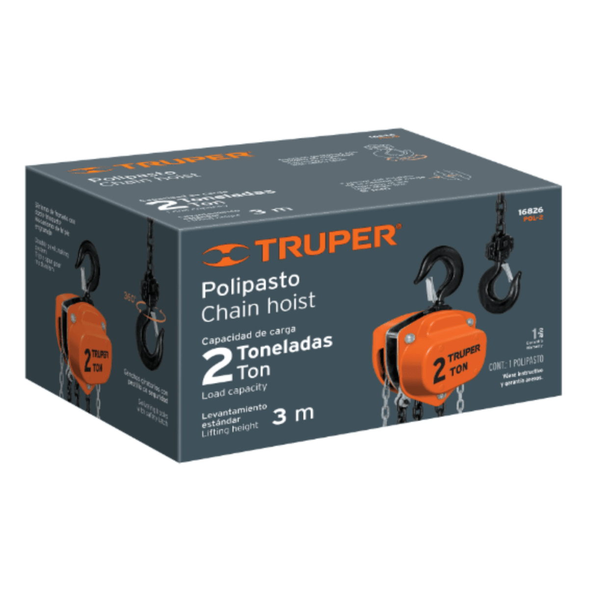Tecle con cadena de 2 toneladas Truper4