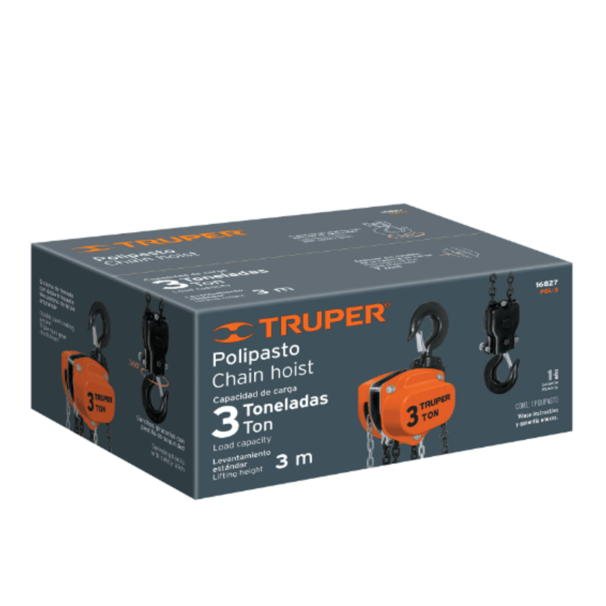 Tecle con cadena de 3 toneladas truper4
