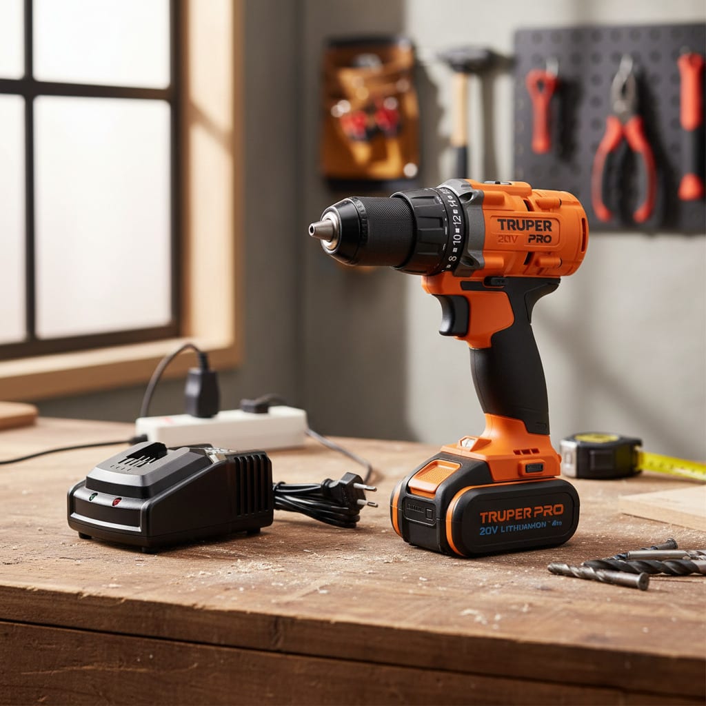 Taladro Atornillador 20V + 1 Bateria 4Ah + Cargador Truper2