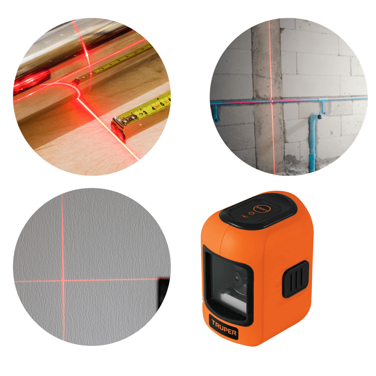 KIT Medidor de distancia laser 100m + nivel laser Truper10