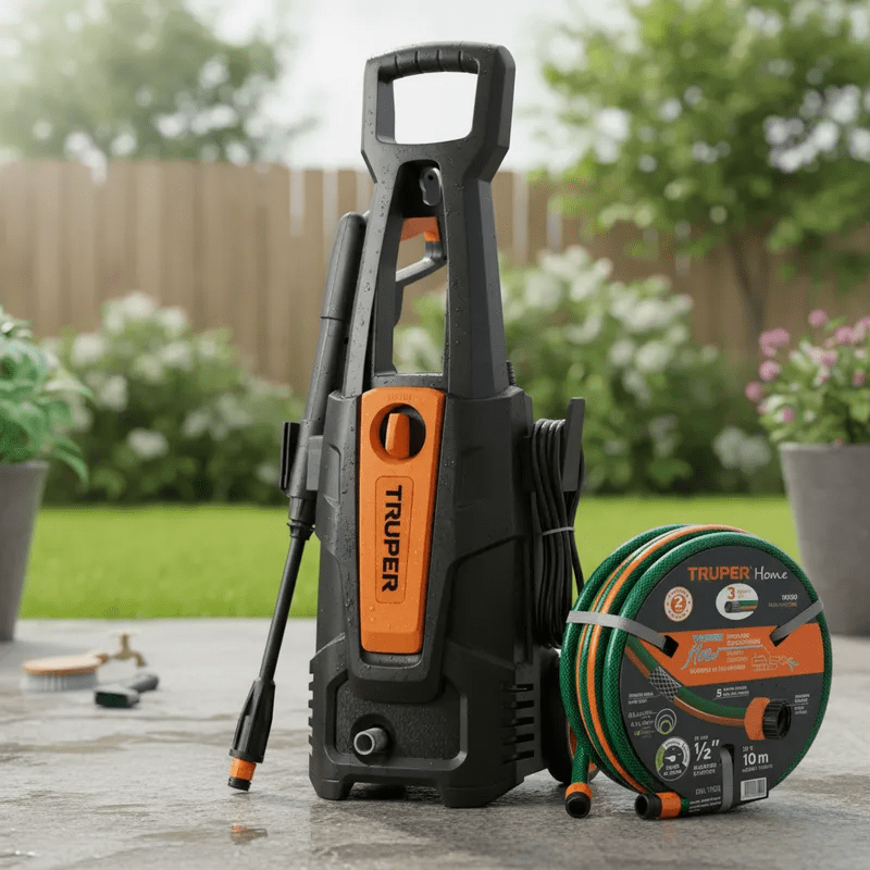 Hidrolavadora Electrica Alta Presion 1800PSI 1500W + Manguera 10 m Truper2
