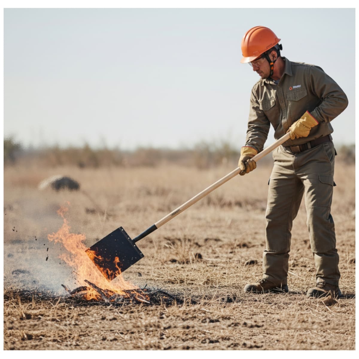 Pala bate fuego con mango de madera de 60´´, Truper7