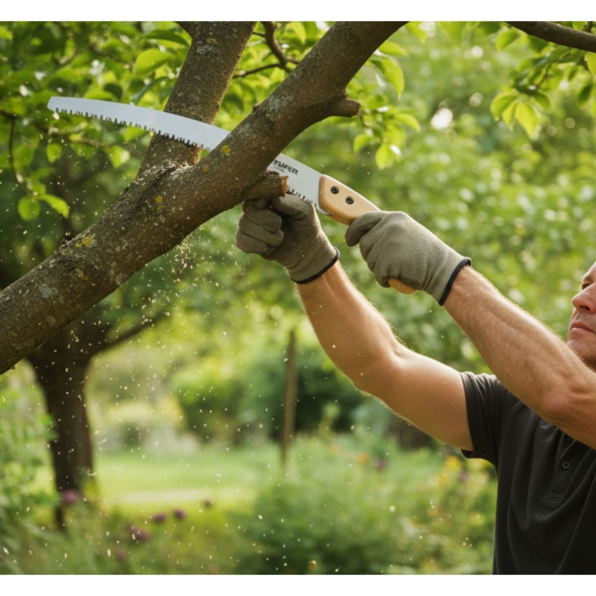 Serrucho de poda 14'' hoja curva 6 dpp mango madera Truper5