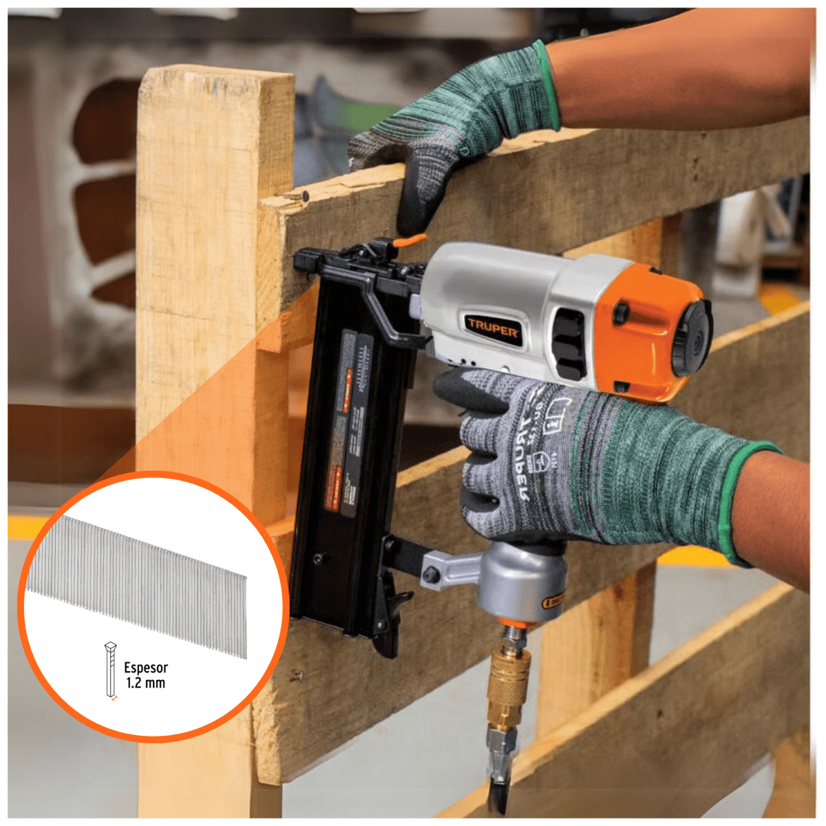 Clavos para clavadora neumática calibre 18 largo 30mm Truper4