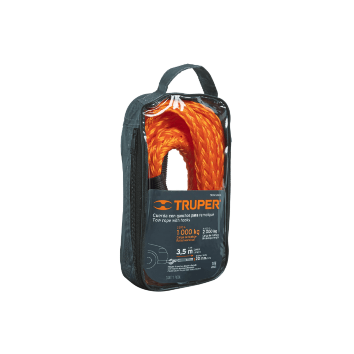 Soga para remolque con ganchos 3.5 m truper4