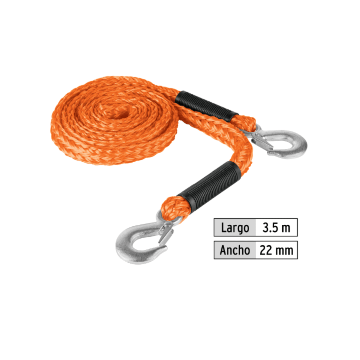 Soga para remolque con ganchos 3.5 m truper2