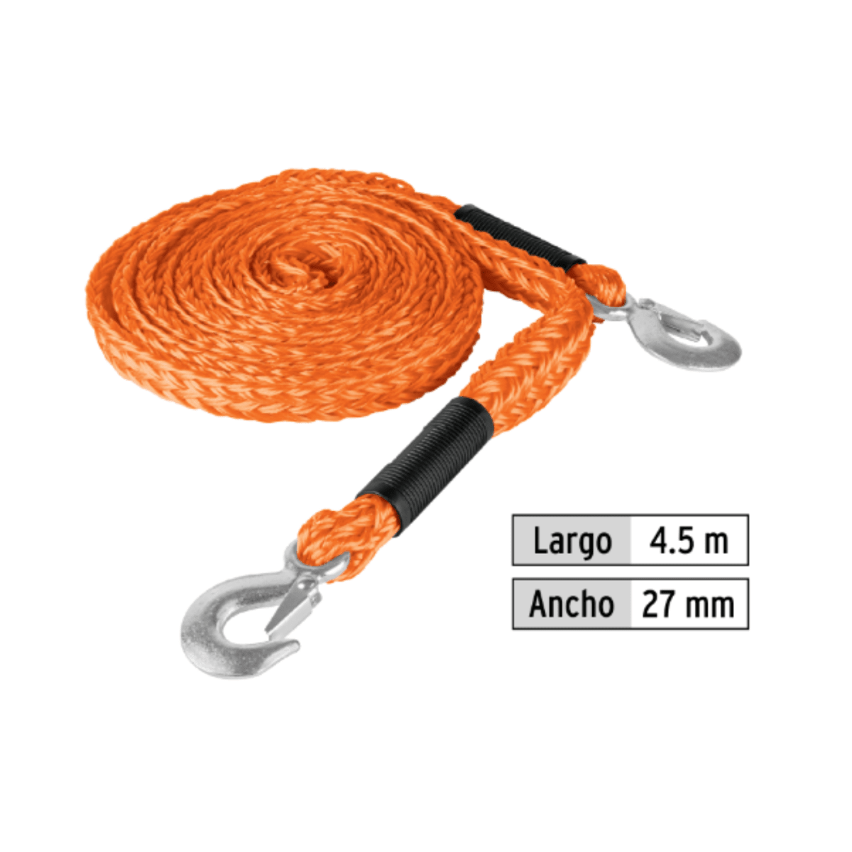 Soga para remolque con ganchos 4.5 m truper2