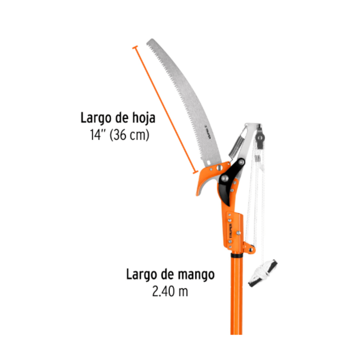 Tijera de poda cortador de ramas altas 2.40 m Truper4