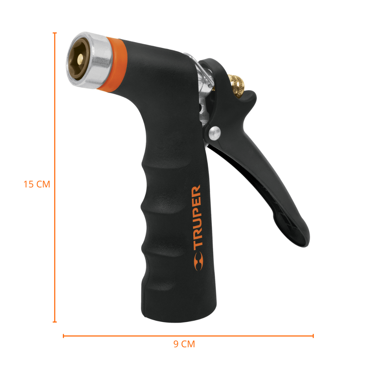 Pistola para riego de 2 funciones metálica con recubrimiento Truper4