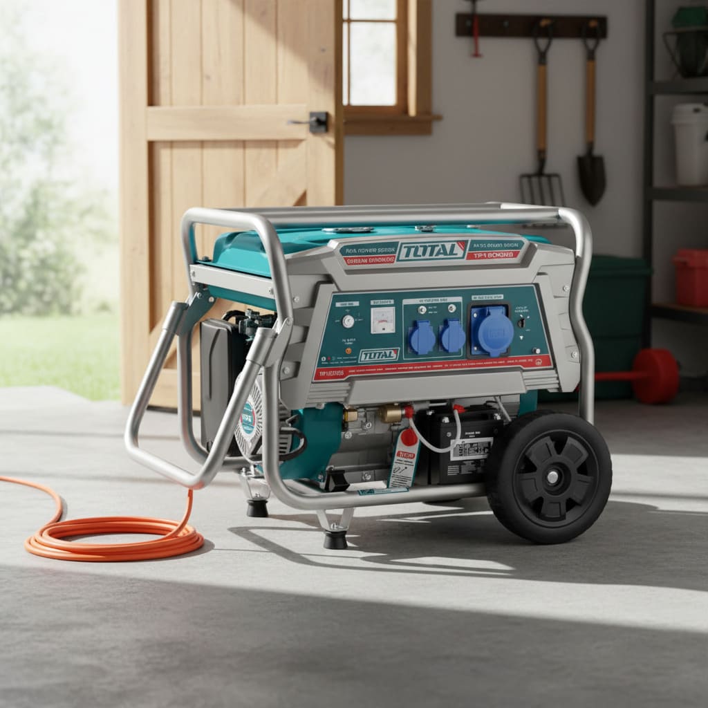 Generador gasolinero 9000w con arrancador electrico industrial Total5