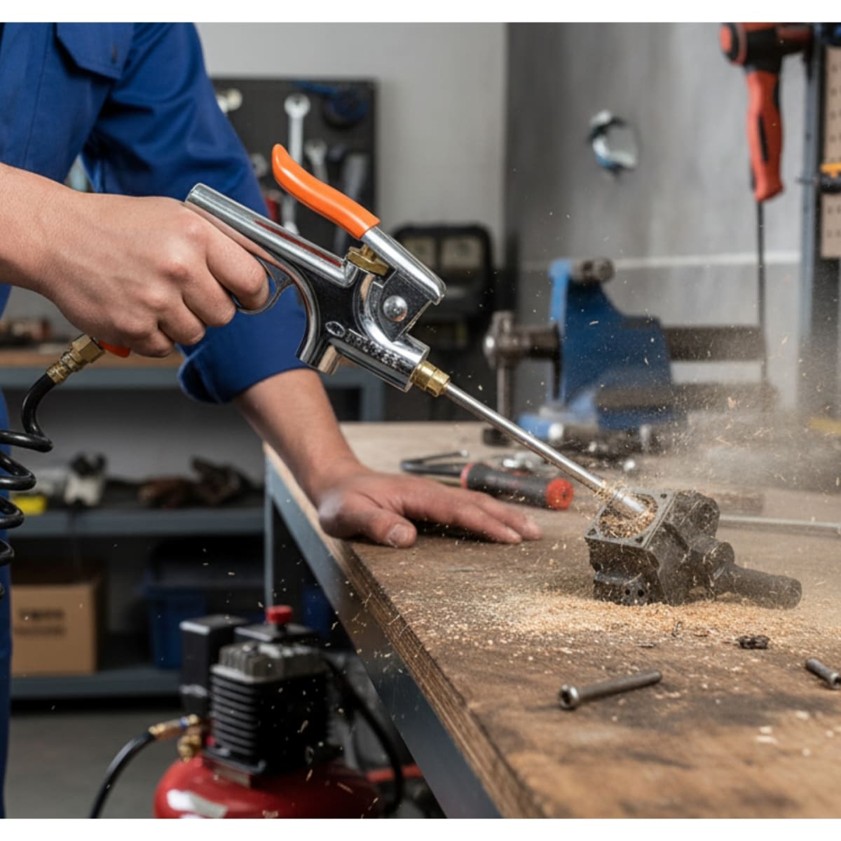 Pistola metálica para sopletear cuerda 1/4 NPT Truper3