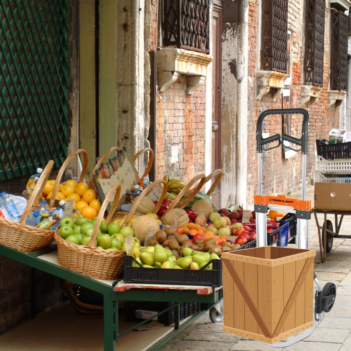 Carreta de carga Plegable 200 Kg Aluminio Truper10