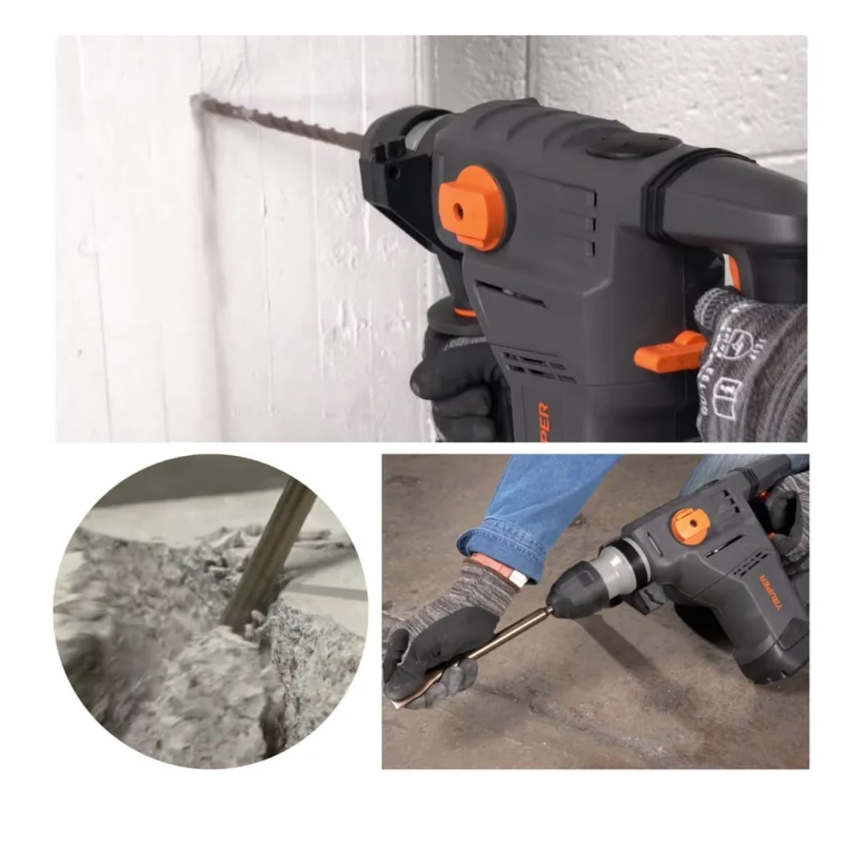 Combo Rotomartillo 1500w 5 Joules + Amoladora 850w Truper4