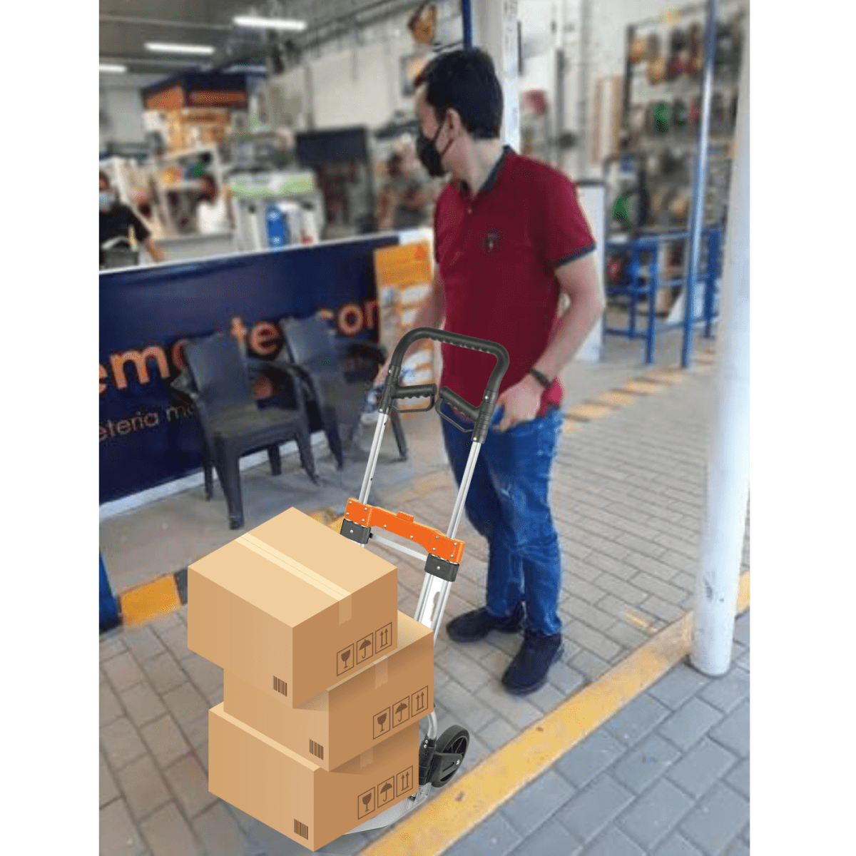 Carreta de carga Plegable 200 Kg Aluminio Truper8