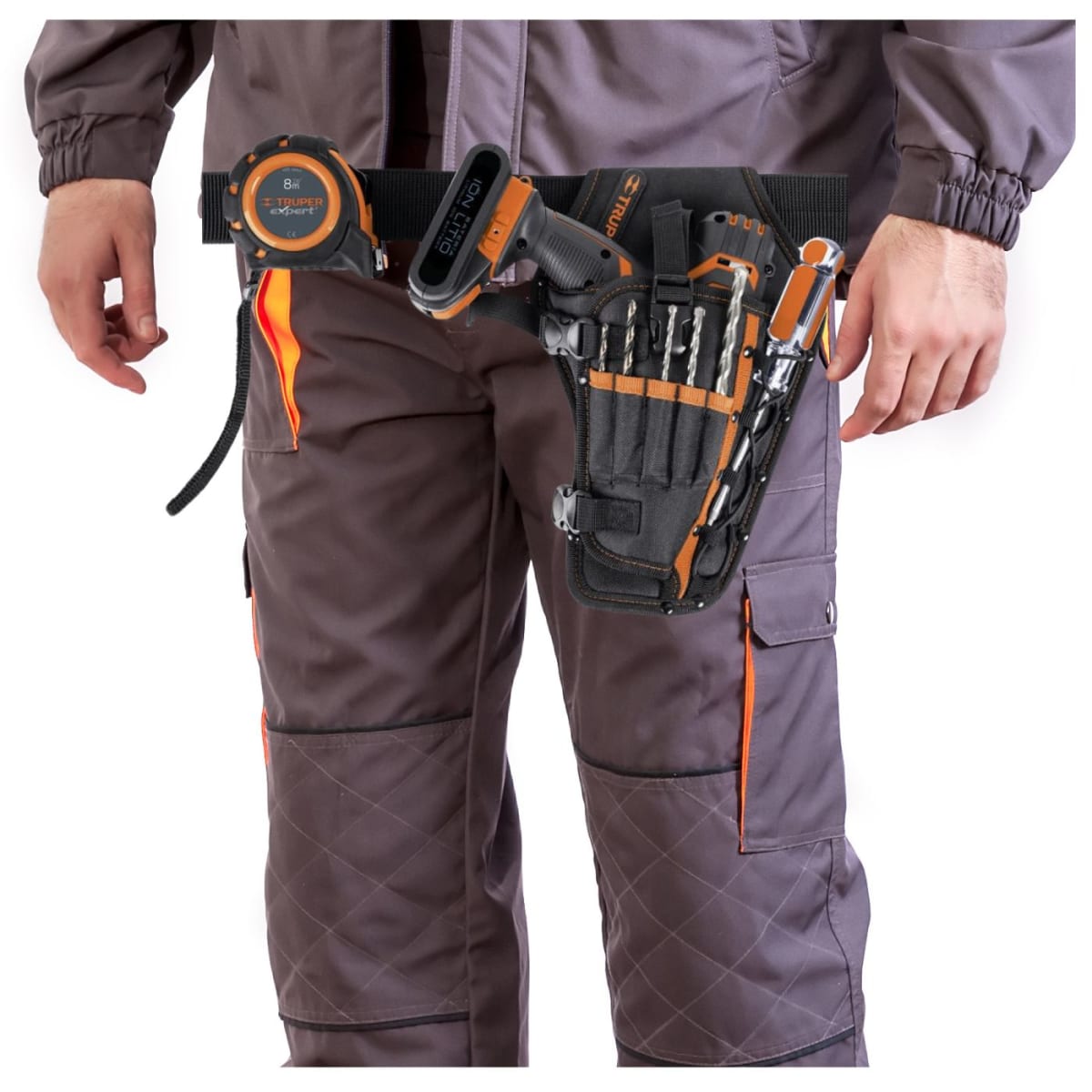 Porta taladro de poliéster 5 compartimentos Truper5