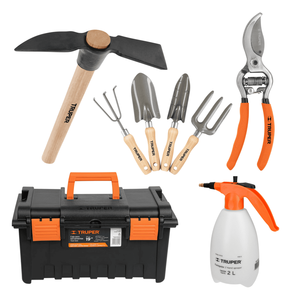 KIT de herramientas para jardin 9piezas Truper1