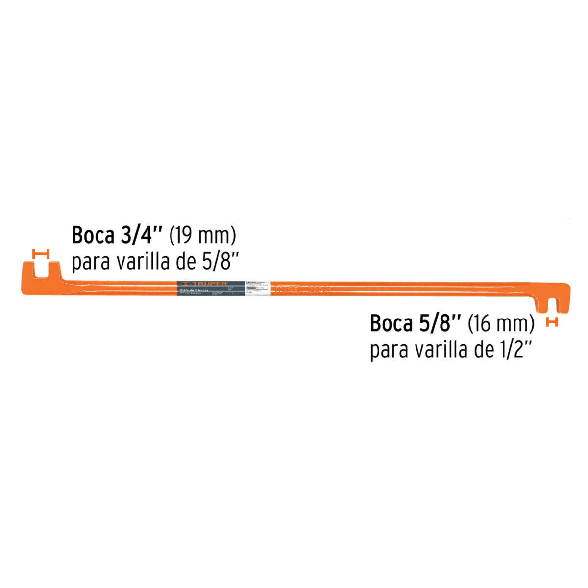 Grifa de dos bocas de 5/8 y 3/4''. truper2